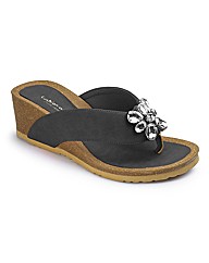 Jewelled Wedge Footbed E Fit