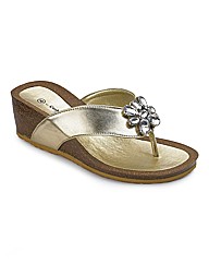 Flower Wedge Footbed EEE Fit