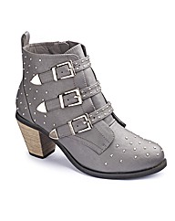 Studded Strappy Ankle Boots EEE Fit
