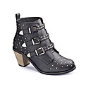 Studded Strappy Ankle Boots E Fit