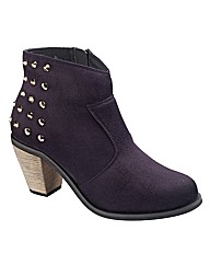 Simply Be Studded Cowboy Boots EEE Fit