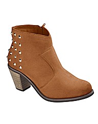 Simply Be Studded Cowboy Boots EEE Fit