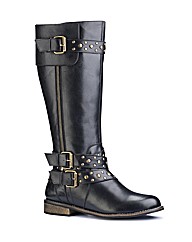 Legroom Studded High leg Boots EEE Fit