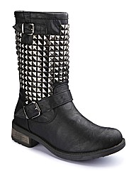 Studded Buckle Boots E Fit