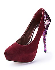 Glitter Heel Court Shoes