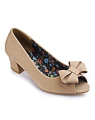 Simply Be Flared Heel Peep Toe EEE Fit