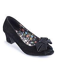 Simply Be Flared Heel Peep Toe E Fit
