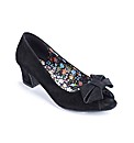 Simply Be Flared Heel Peep Toe E Fit