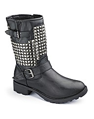 Studded Buckle Boots E Fit