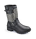 Studded Buckle Boots E Fit