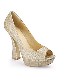 Flared Heel Court Shoes D Fit