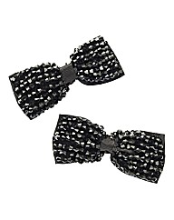 Black Bow Clip