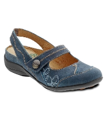 Padders Denim Blue Mary Jane Ankle Strap