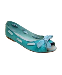 Cafe Noir Blue Aqua Ballerinas