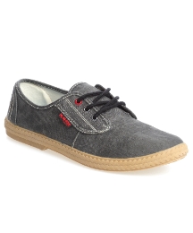 Monkfish Black Canvas Mist Lace Up