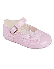 Early Days Pink Patent Pram Shoes