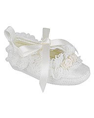 Early Days Ivory Christening Shoes