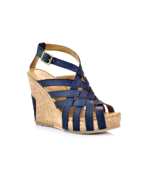 J Shoes Black Wedge Sandals