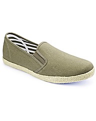 Label J Espadrille Slip Ons XWide Fit