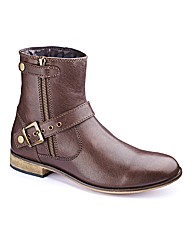 Jacamo Buckle & Zip Detail Wide Fit Boot