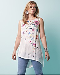 edit Digital Print Jersey Top