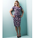 edit Print Peplum Dress