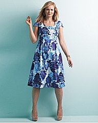 edit Demure Printed Dress