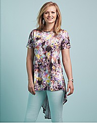 edit Printed Trapeze Top