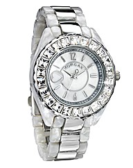 Morgan Glitzy Plastic Bracelet Watch