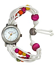 Kahuna Brown Bead Tie Watch