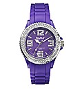 Ladies Glitzy Dial Colour Watch