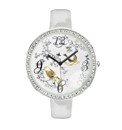 Glitzy Flora and Fauna White Strap Watch