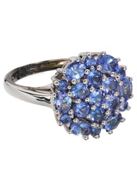 Sterling Silver Tanzanite Cluster Ring
