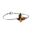 Sterling Silver Amber Butterfly Bracelet