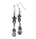 Sterling Silver Marcasite Drop Earrings