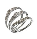Sterling Silver Diamond Accent Ring Set