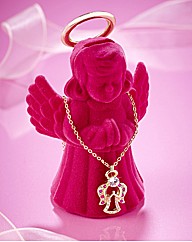 Guardian Angel Birthstone Pendant