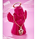 Guardian Angel Birthstone Pendant