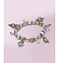Angels & Star Charm Stretch Bracelet