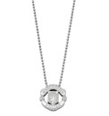 Stainless Steel Crest Football Pendant