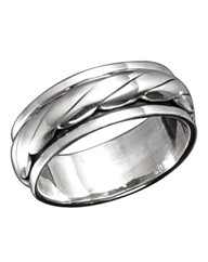 Sterling Silver Rope Band Ring
