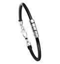 Sterling Silver & Leather Bracelet