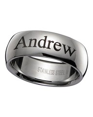 Stainless Steel Personalised Band Ring