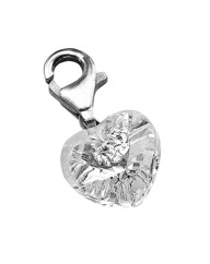 Sterling Silver Crystal Heart Charm