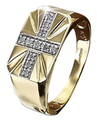 9 Carat Gold Diamond Set Ring