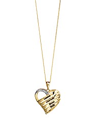 9 Carat Gold Personalised Heart Pendant