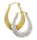 Evoke 9 Carat Gold Small Creole Earrings
