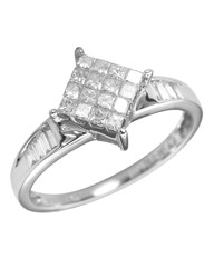 18 Carat White Gold 1/2 Ct Diamond Ring
