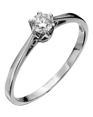 9 Carat White Gold 1/2ct Diamond Ring