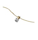 9ct Gold Princess-Cut Diamond Pendant
